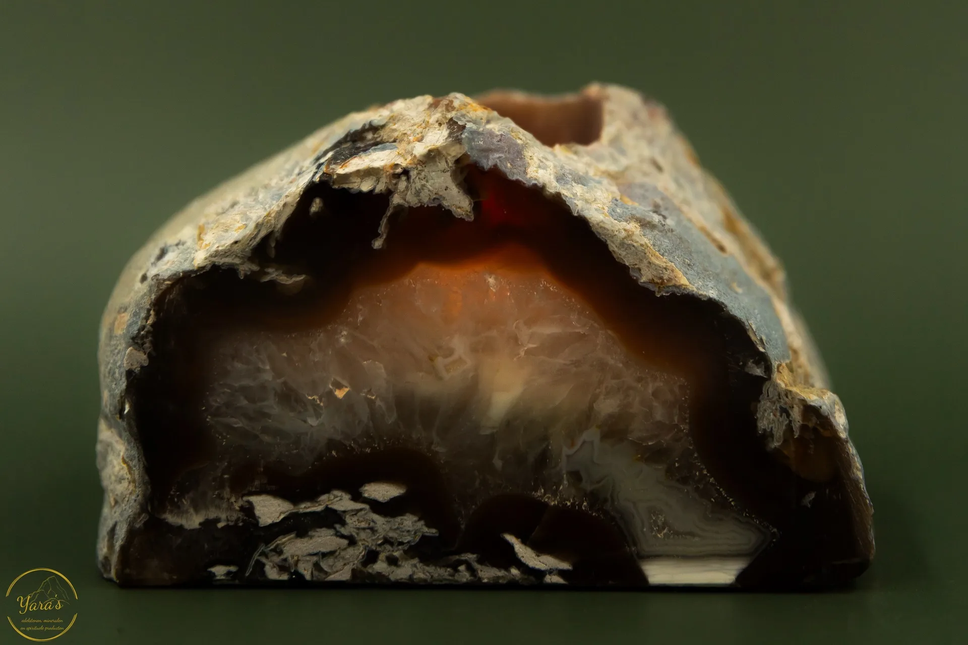 Agaat geode theelichthouder - 1.56 kg - Image 2