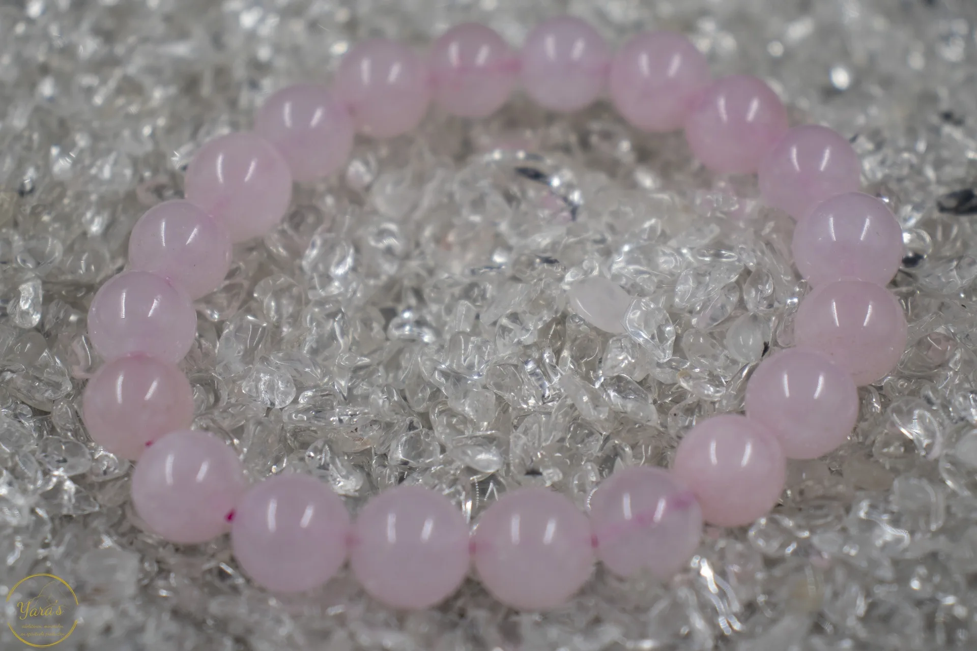 Rozenkwarts armband 10mm. - Afbeelding 2