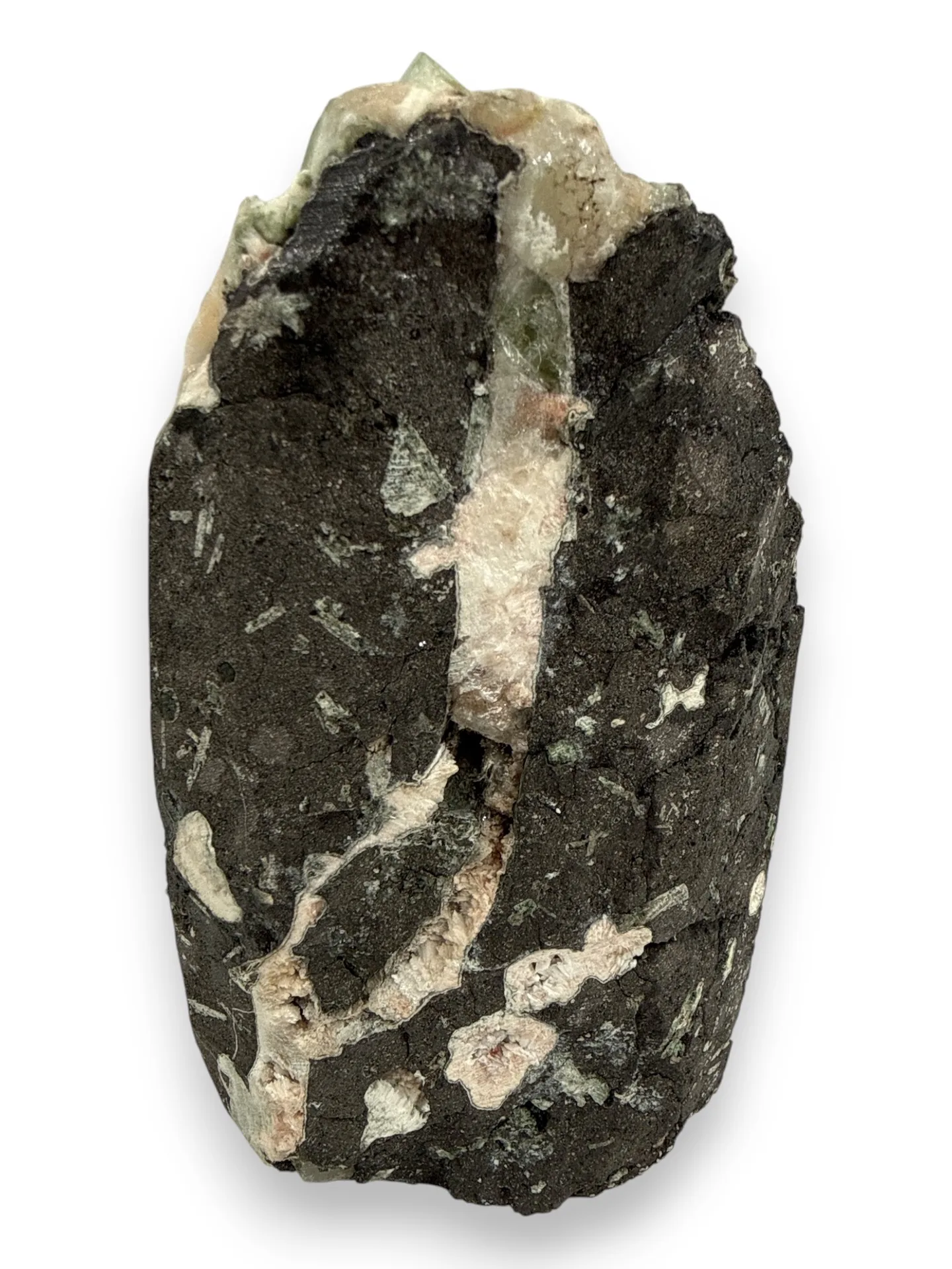 Groene calciet en apofyliet met stilbiet - 1.14kg - Afbeelding 6