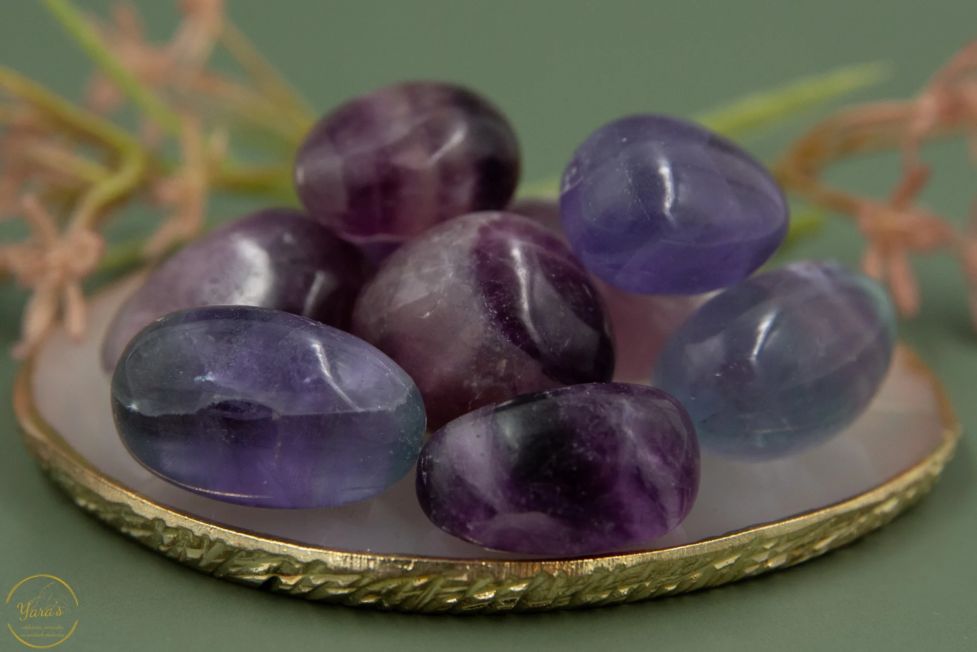 Purple Fluorite Pocket Stone, 10–20 grams
