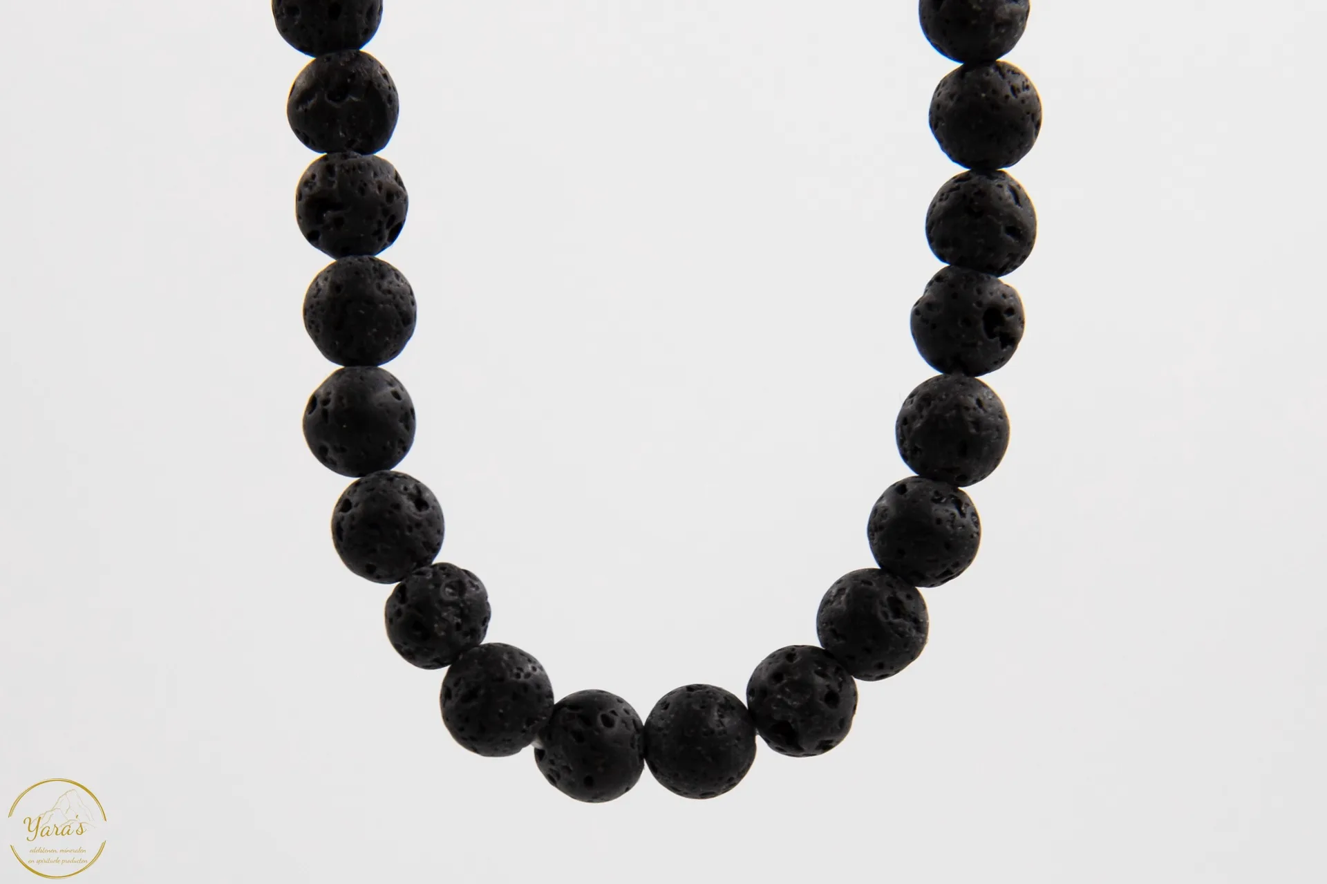 Lavasteen armband 6mm - Afbeelding 2