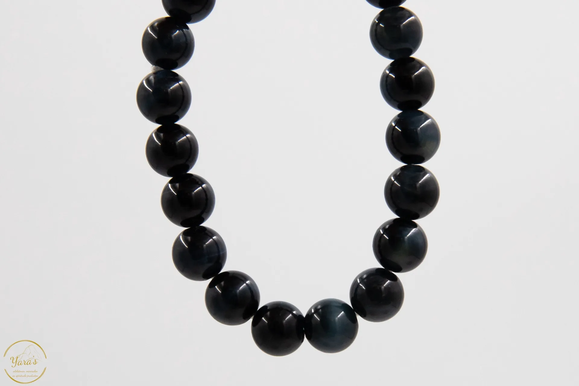 Blauwe Tijgeroog armband 8mm - Afbeelding 2