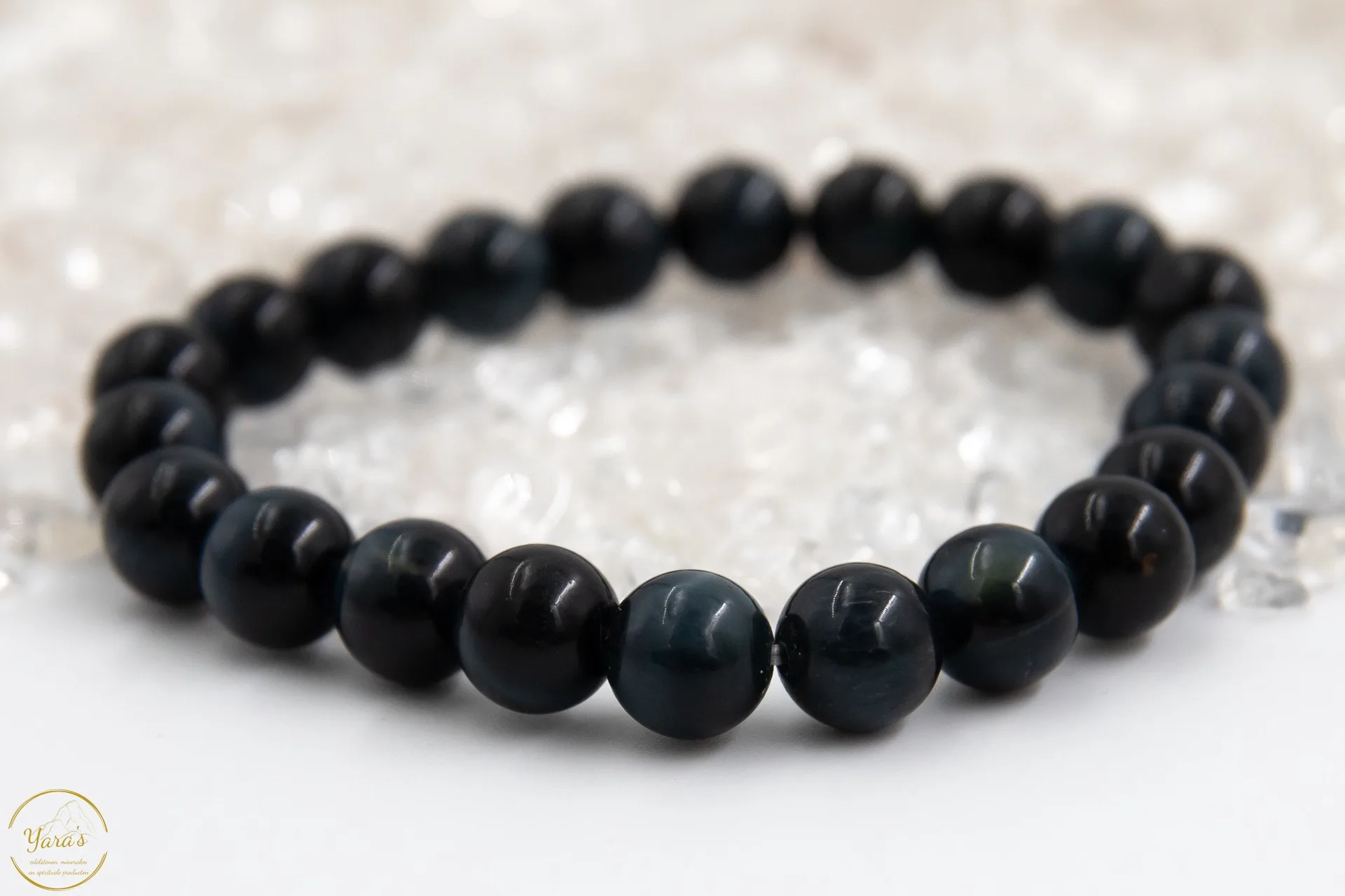 Blauwe Tijgeroog armband 8mm