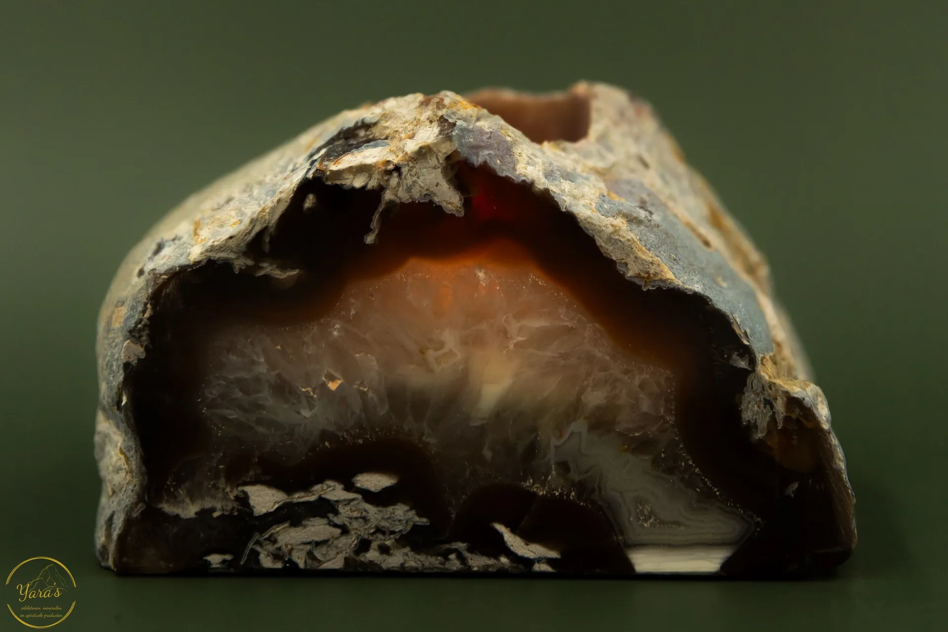 Agaat geode theelichthouder - 1.56 kg - Image 3