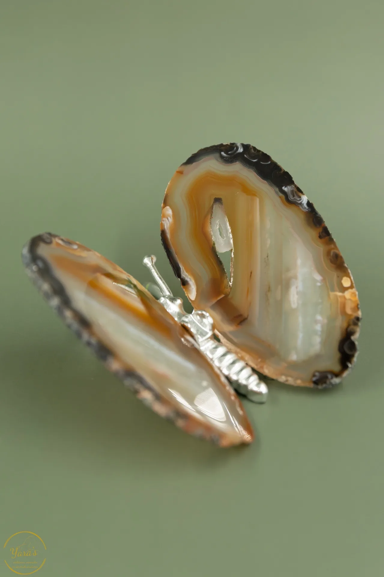 Agaat vlinder zilver - 154 gr - Afbeelding 2