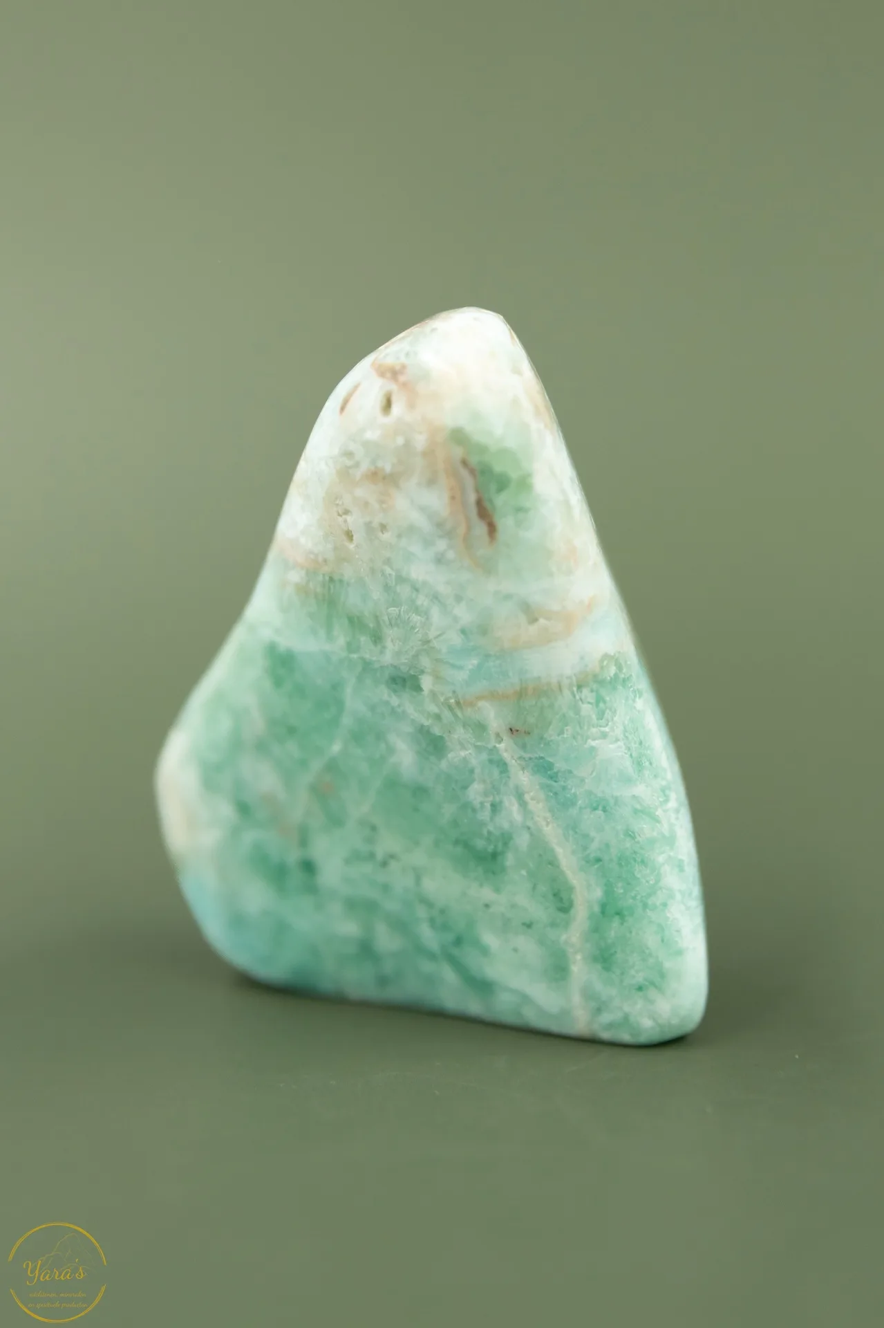 Carribean blue calciet sculptuur gepolijst - 123 gram