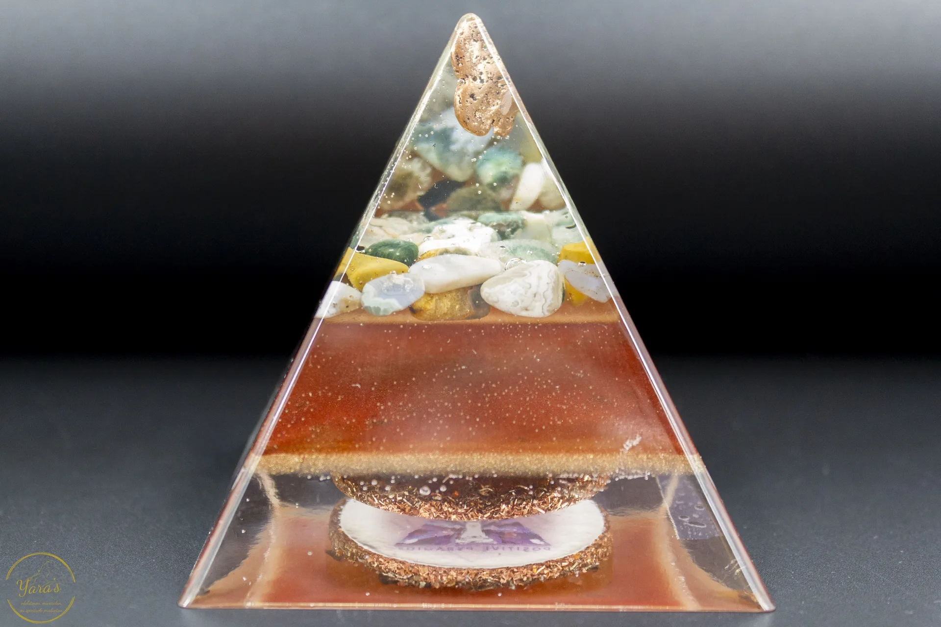 Piramide klein - koper met Oceaan Jaspis - Image 2