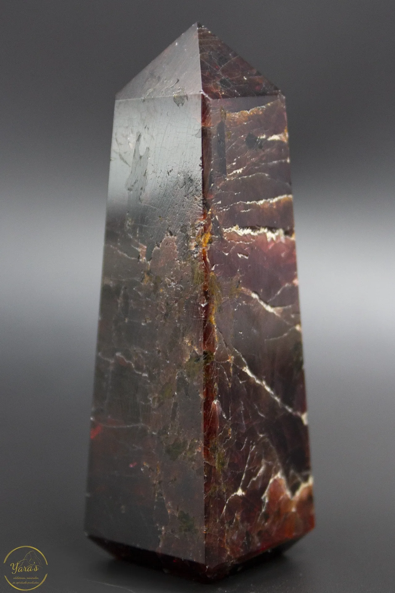 Rode granaat obelisk 118 gram - Afbeelding 2