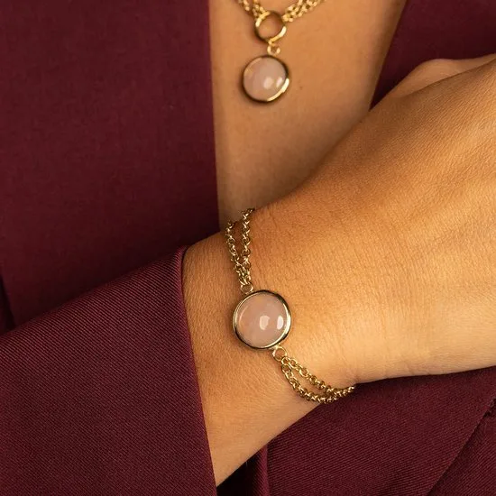 Rozenkwarts dubbele armband - My Bendel - Image 2
