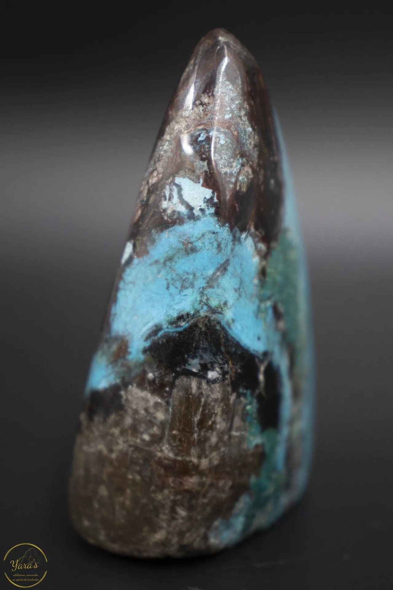 Chrysocolla sculptuur uit Peru 106 gram - Image 3