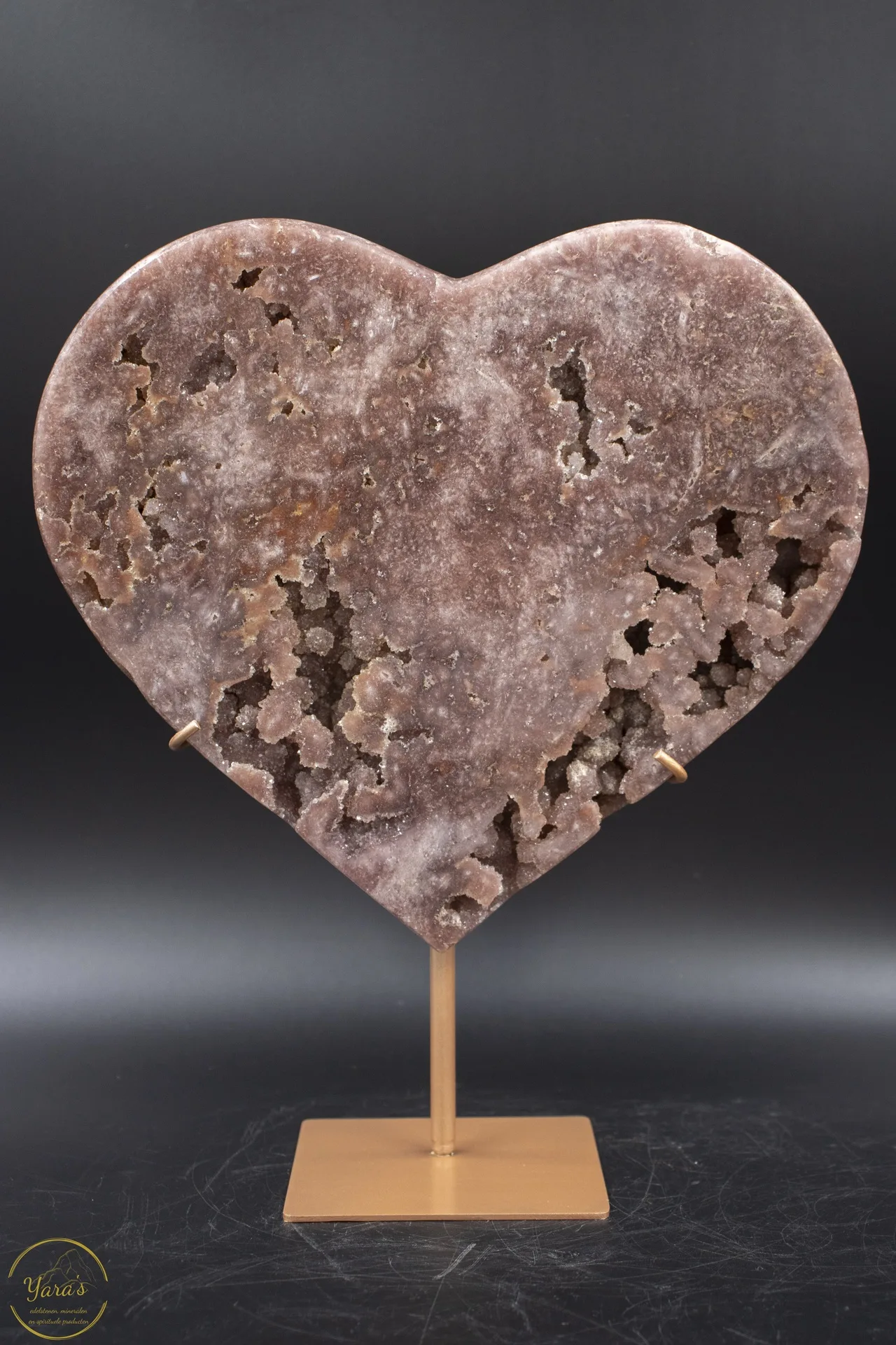 Roze Amethist hart op standaard 2.286kg