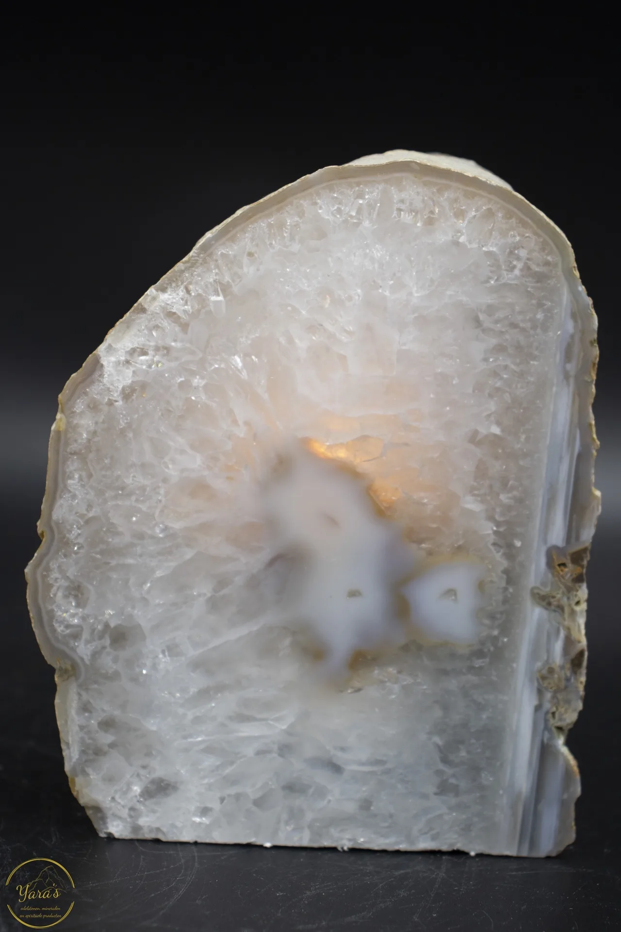 Agaat geode theelichthouder - 988 gram - Image 3