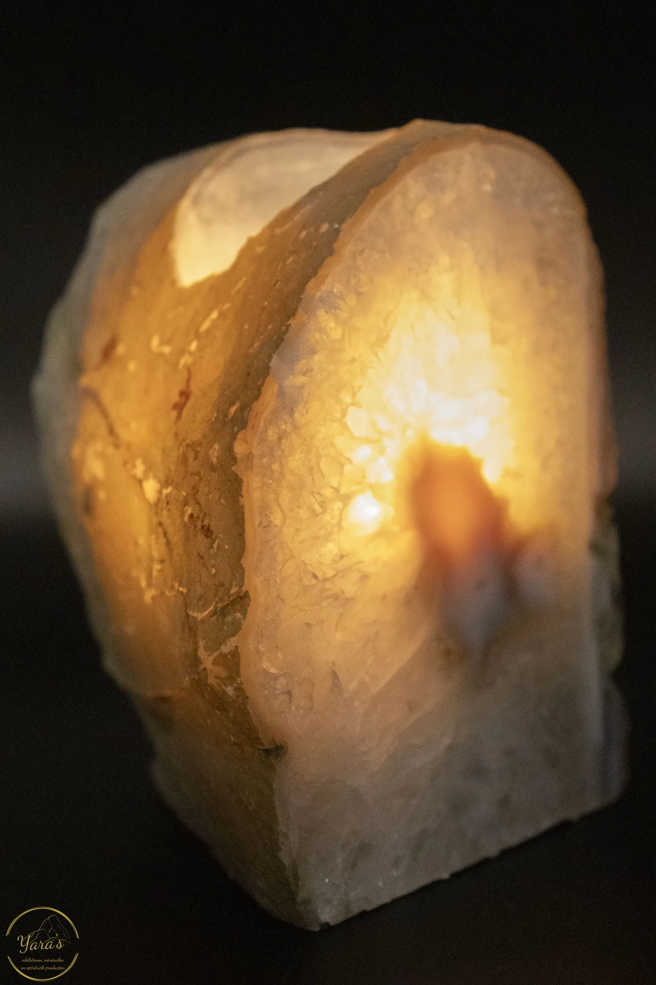 Agaat geode theelichthouder - 988 gram - Image 2