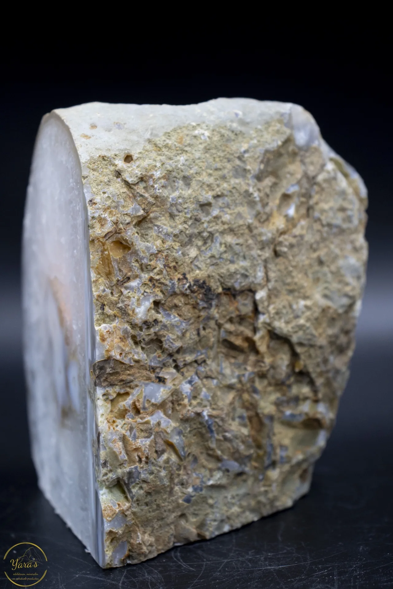 Agaat geode theelichthouder - 988 gram - Image 5