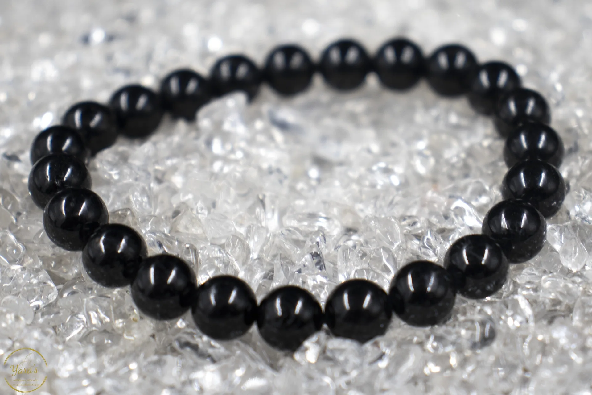 Zwarte Toermalijn armband 8mm. - Image 2