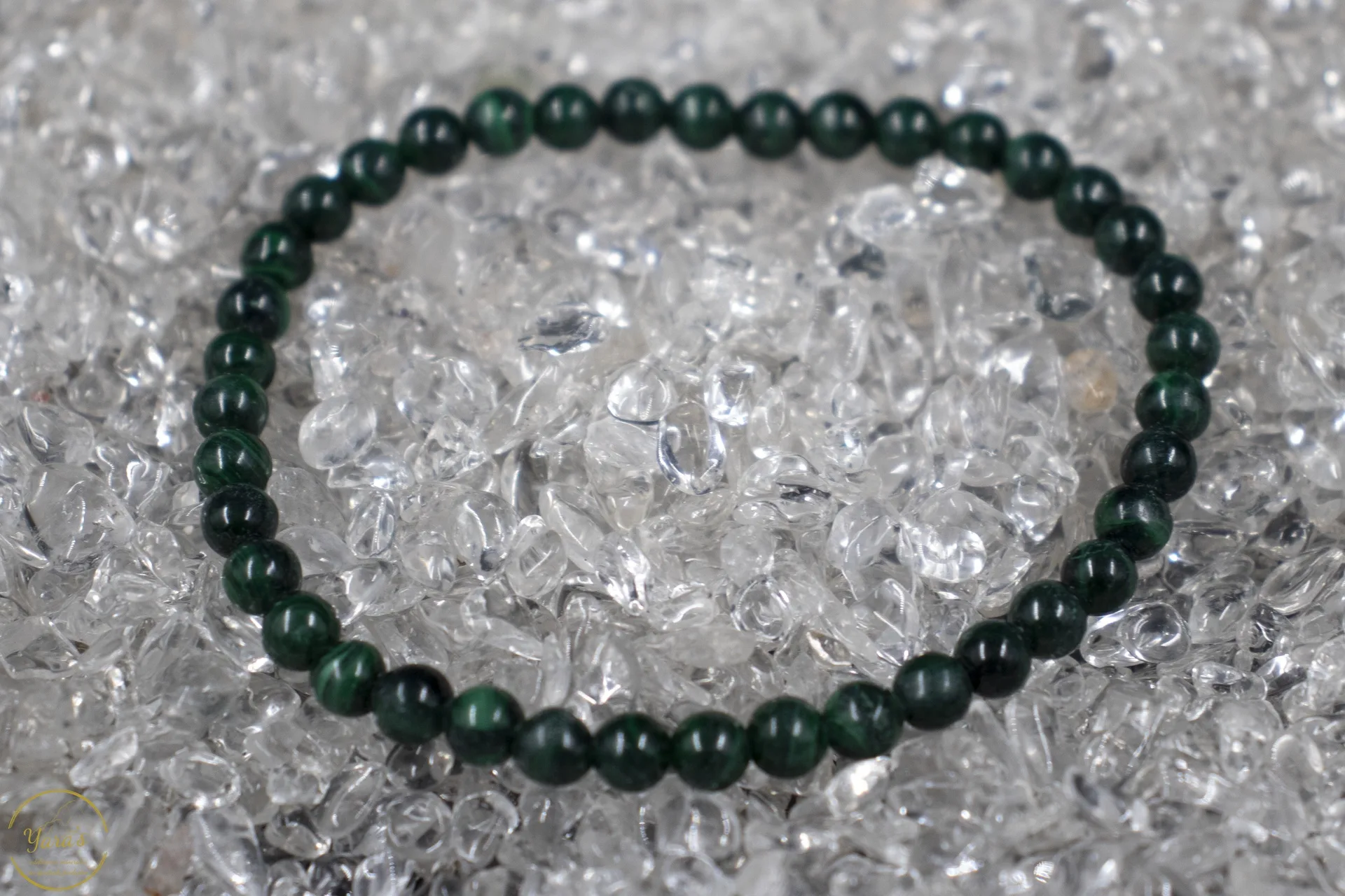 Malachiet armband 4mm - Afbeelding 2
