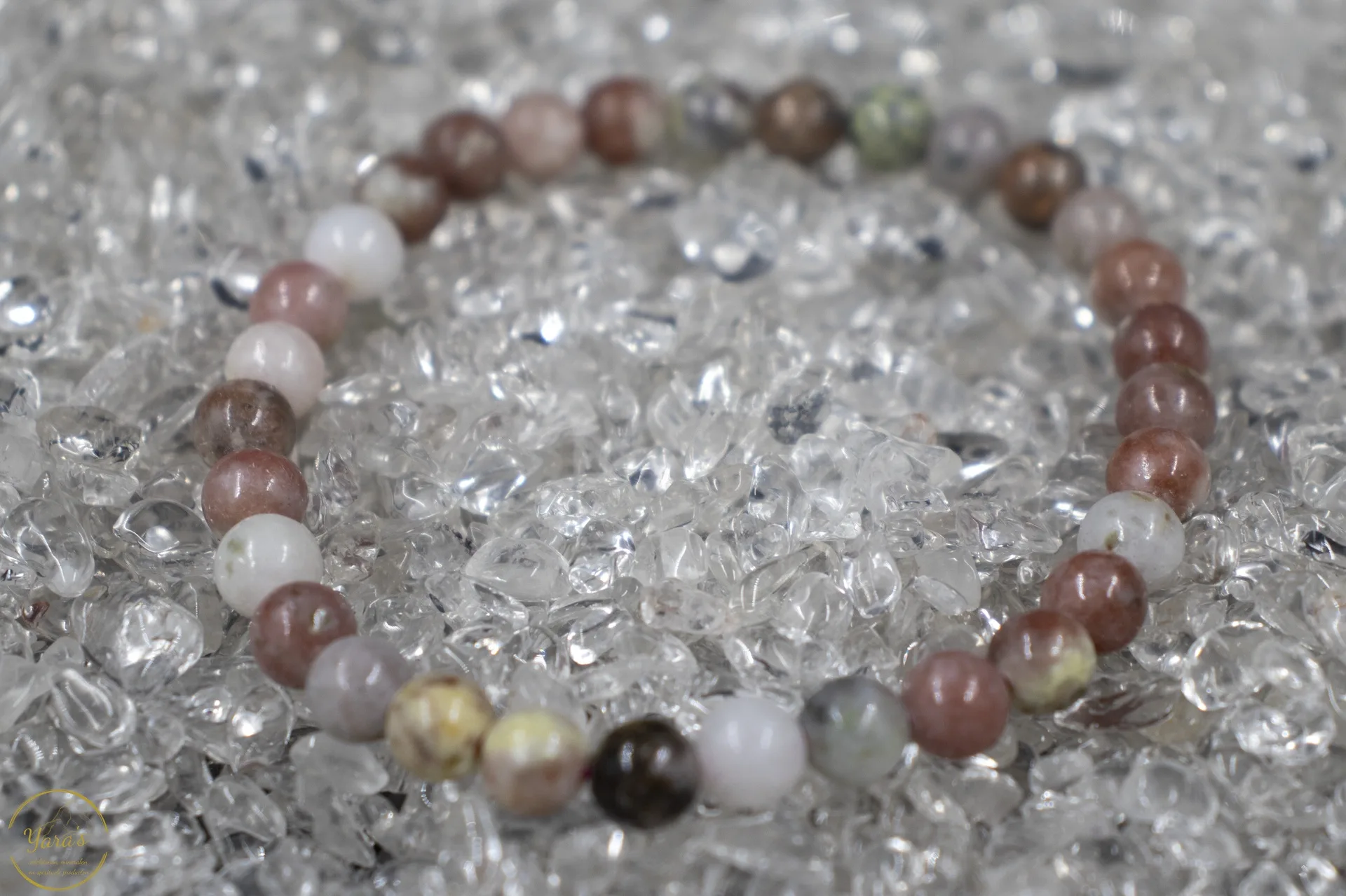 Kersenbloesemjaspis armband 6mm - Afbeelding 2
