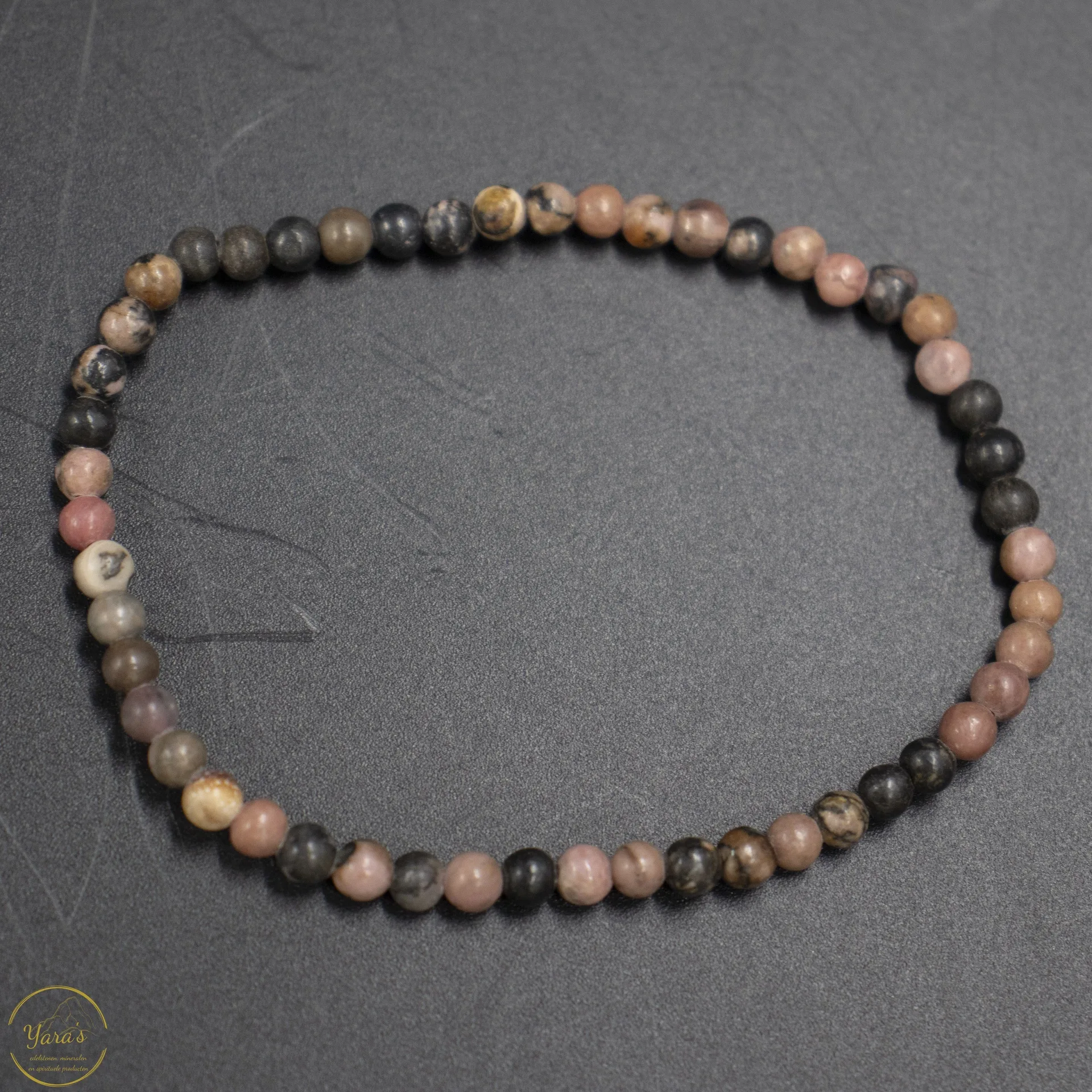 Rhodoniet armband 4mm - Afbeelding 2
