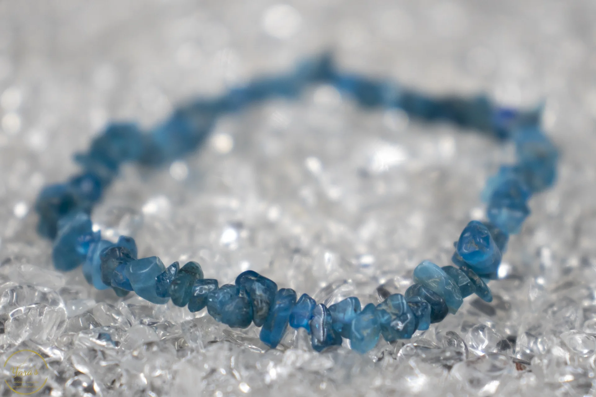 Blauwe Apatiet split armband - Afbeelding 2