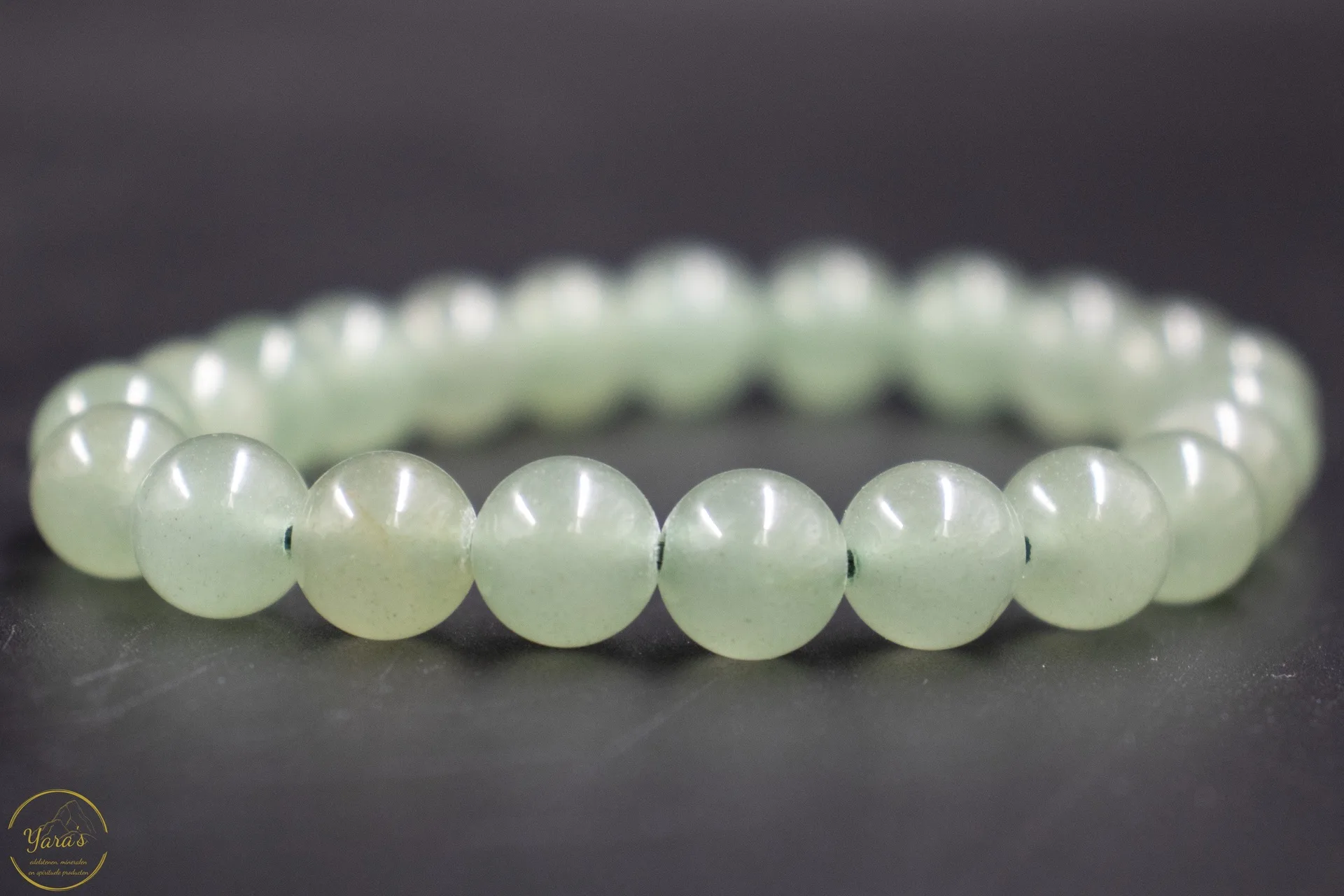 Groene Aventurijn armband 8mm. - Afbeelding 2