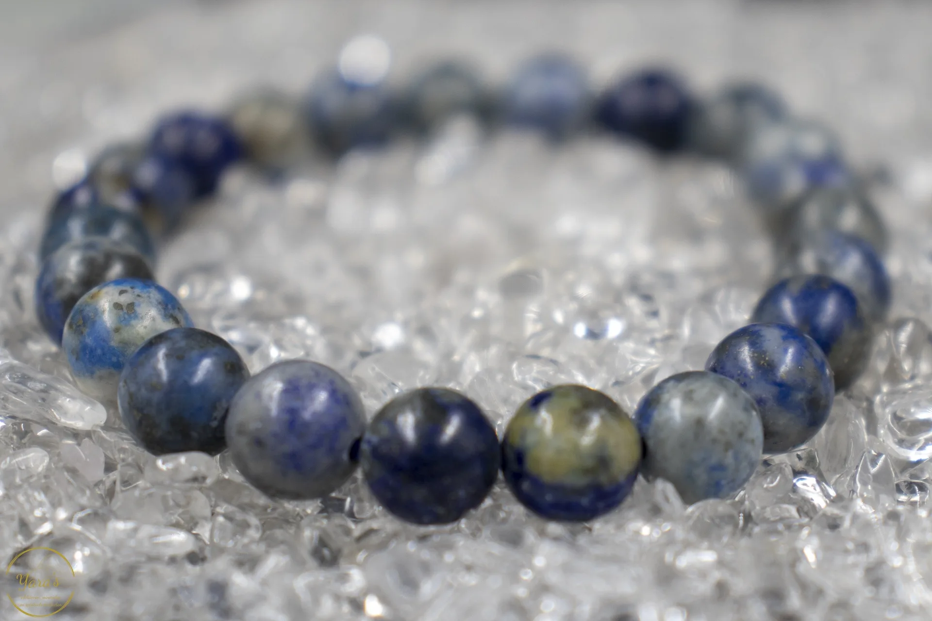 Lapis Lazuli armband 8mm. - Afbeelding 2