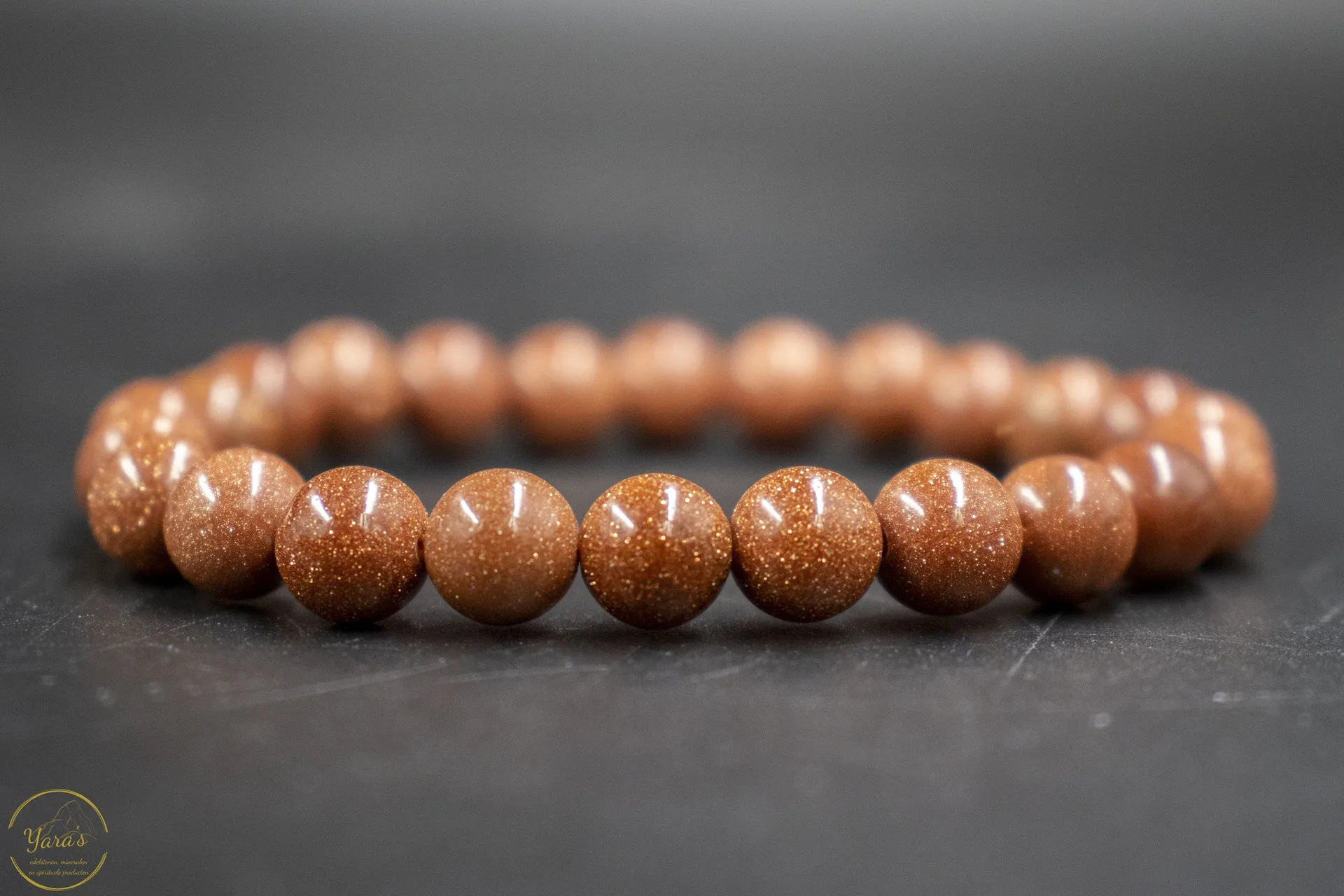 Goudstroom armband 8mm.