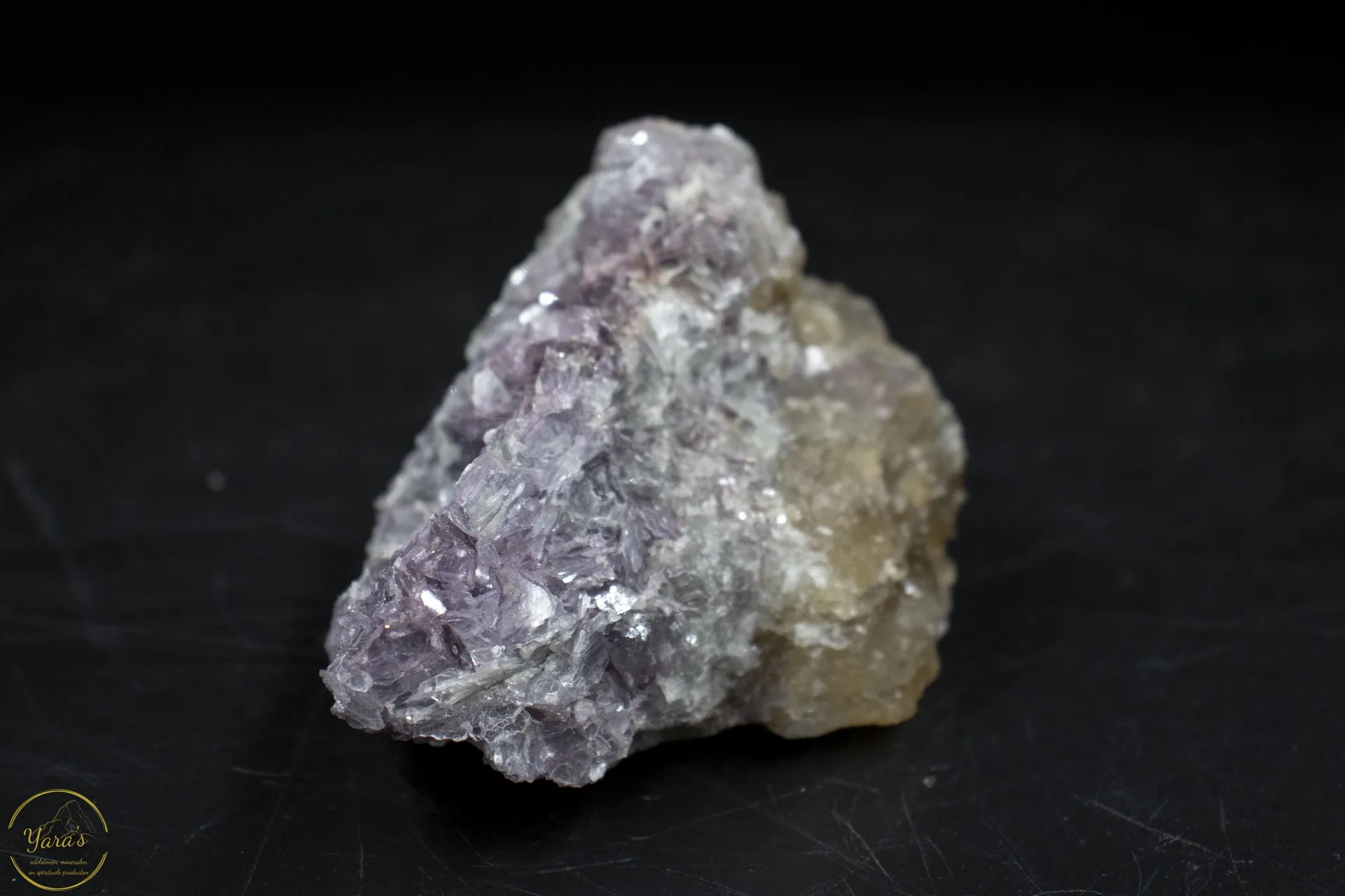 Paarse Mica met Lepidoliet ruw - 204 gram - Afbeelding 4