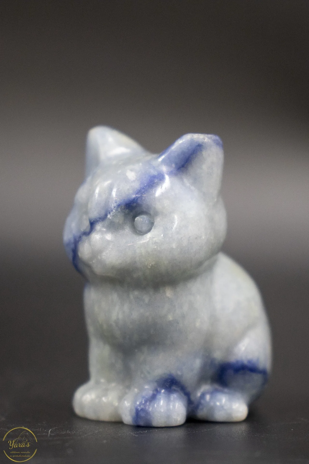 Blauwe Aventurijn poesje ca. 4 cm - Image 2
