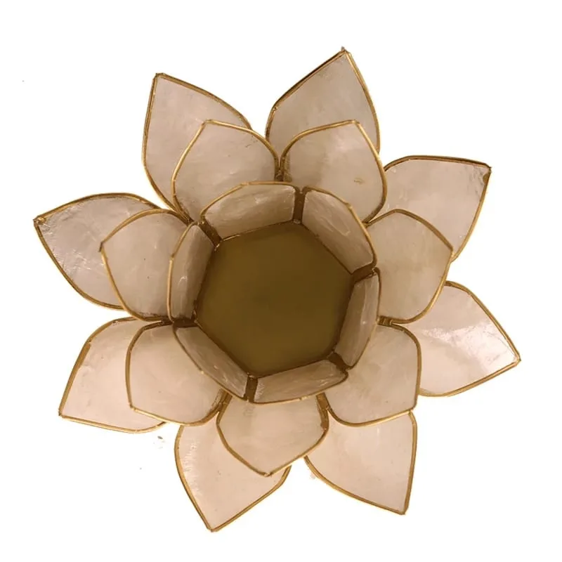 Lotus sfeerlicht parelmoer goudrand - 13,5cm - Image 2