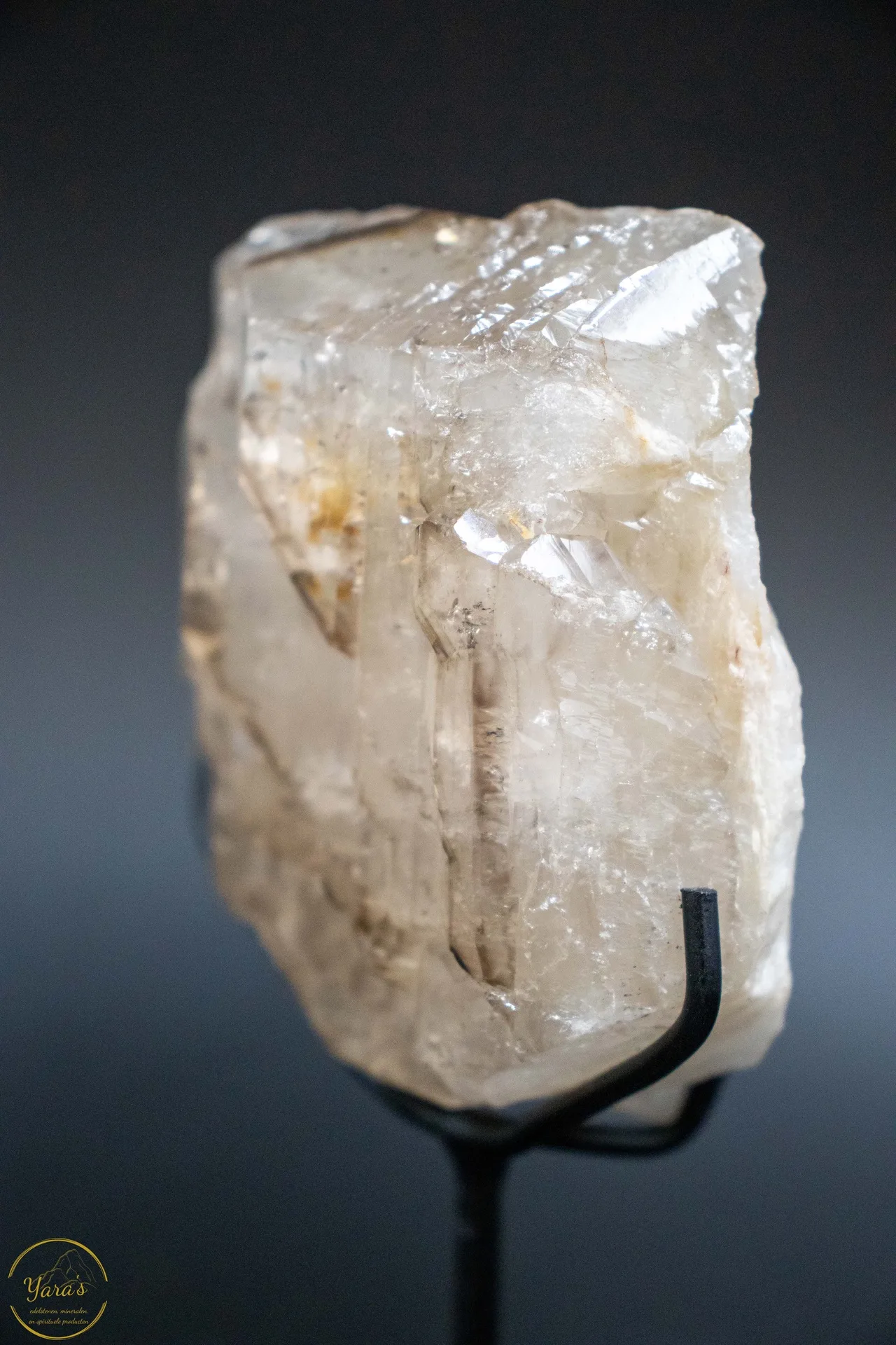 Ruwe Elestiaal kwarts op standaard 458 gram - Afbeelding 4