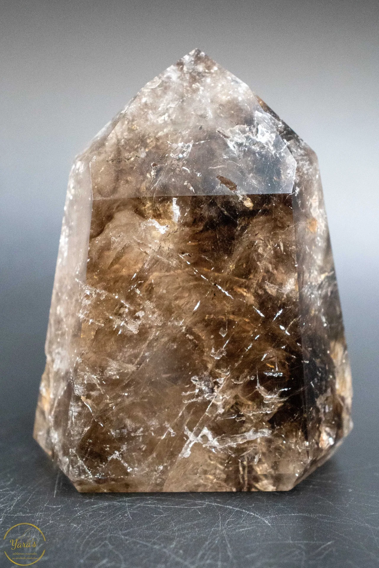 Elestiaal Kwarts/ krokodillen kwarts punt 510 gram