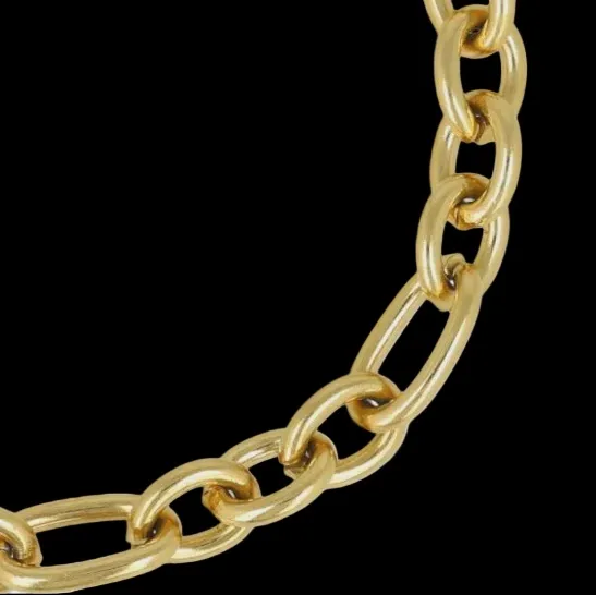 Gouden Damesarmband met Ronde en Ovale Schakels - Stainless Steel - Afbeelding 2