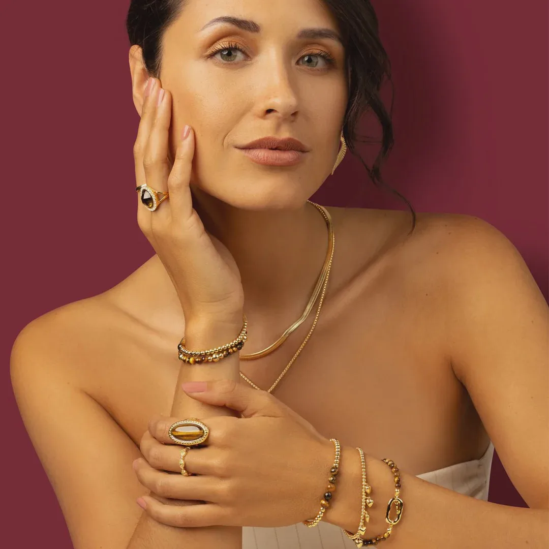 Echte edelsteen armband - Tiger Eye - Afbeelding 3
