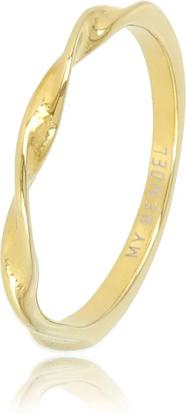 Gouden aanschuifring met twist - My Bendel - Image 2