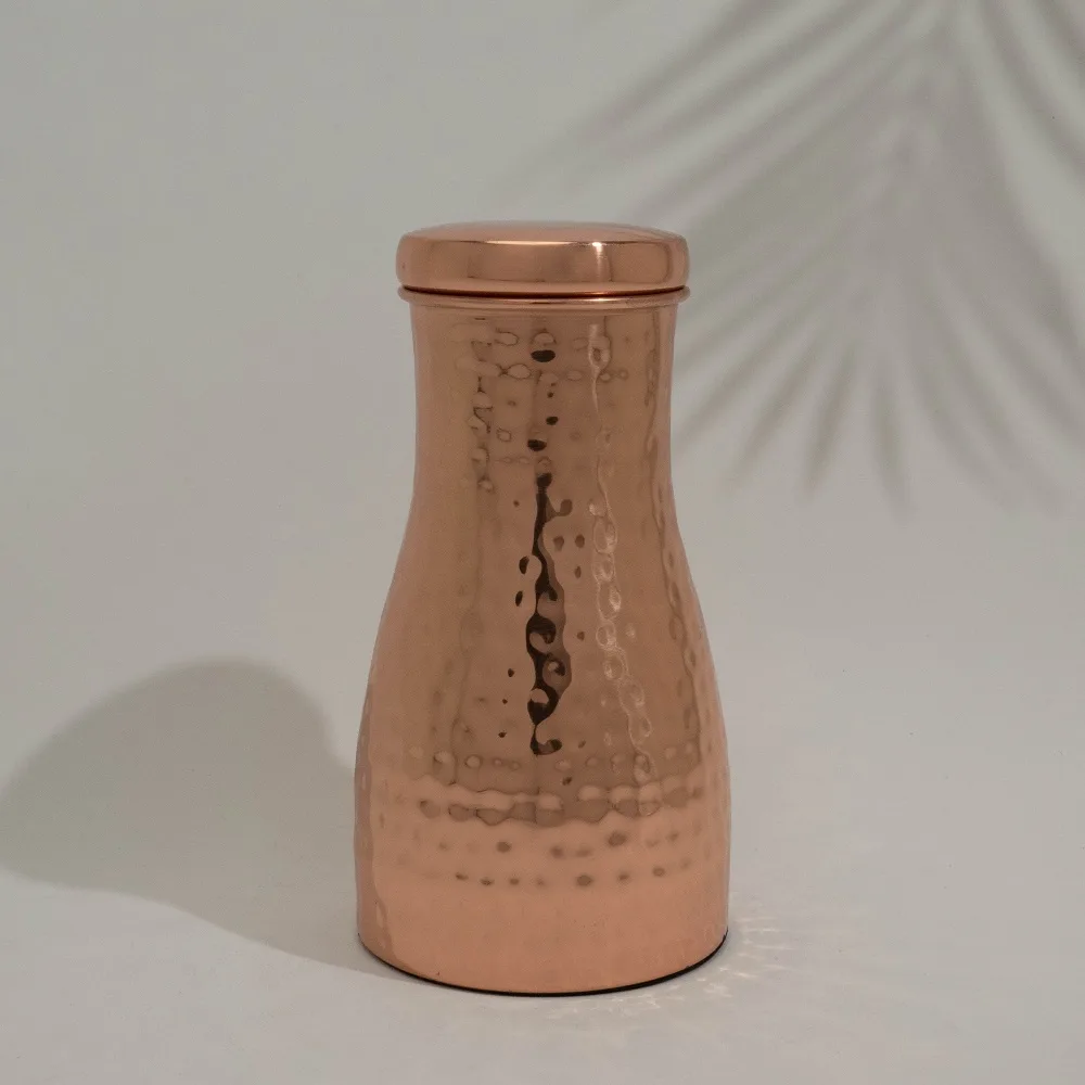 Koperen karaf gehamerd met dop ± 950 ml - Image 3