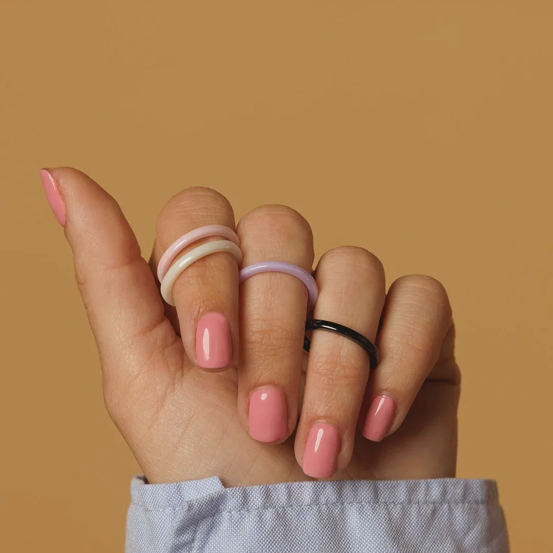 Onbreekbare lila keramieken ring - 2 mm - hypoallergeen - Afbeelding 2