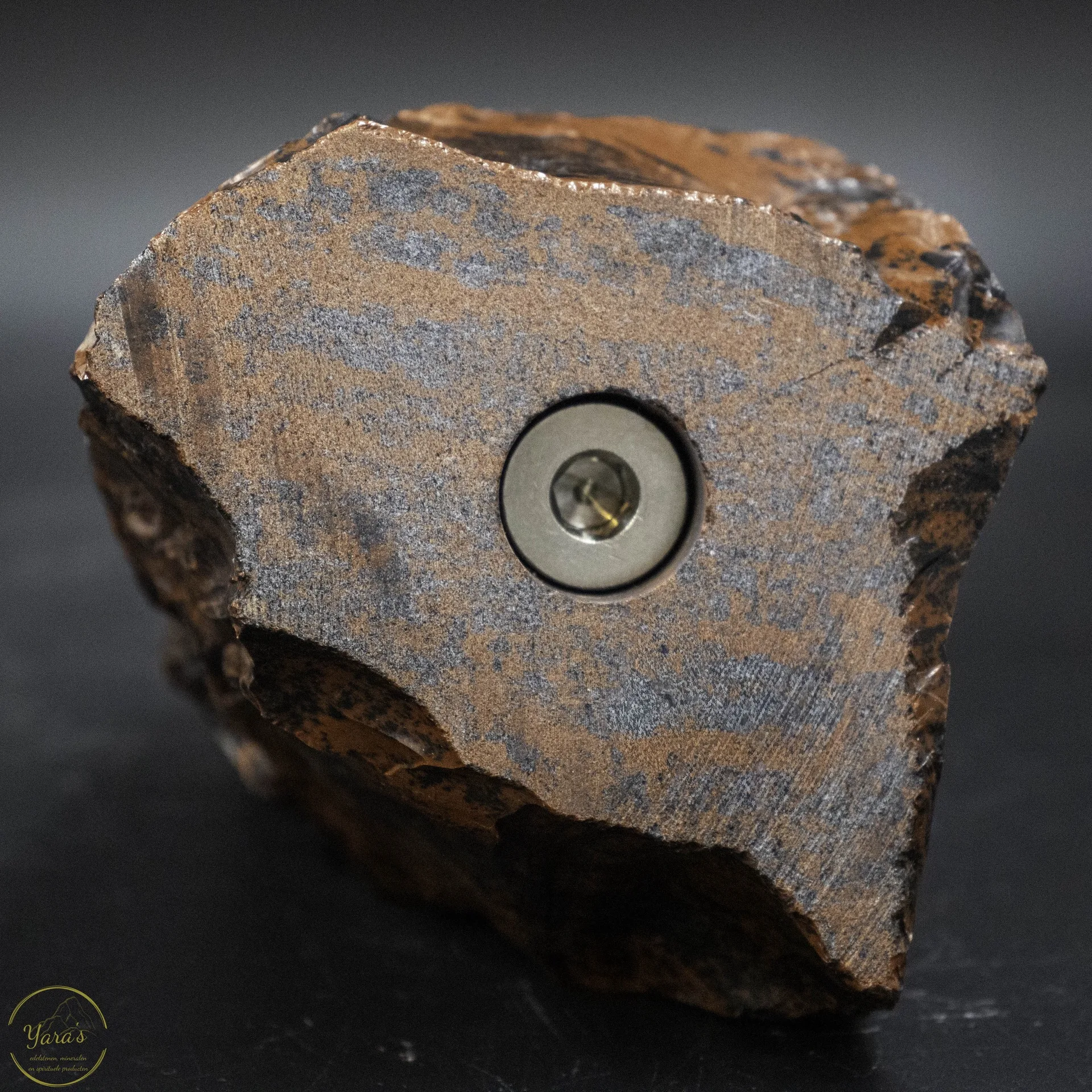Asmonument Mahonie obsidiaan ruw 2.95 kg - Afbeelding 5