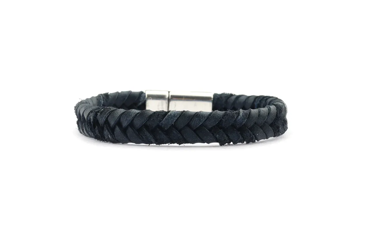 Qoss - THEO-vlecht blauw - L