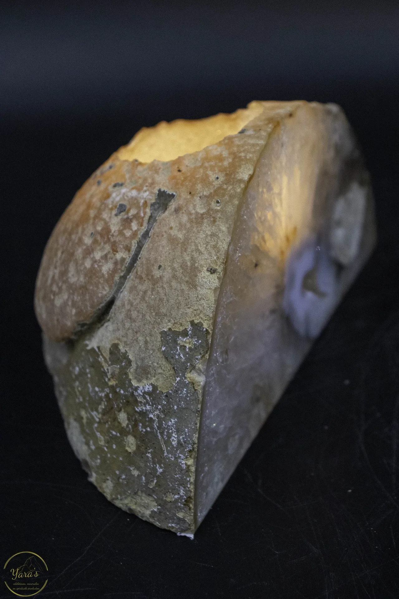 Agaat geode theelichthouder - 1.02kg - Image 3