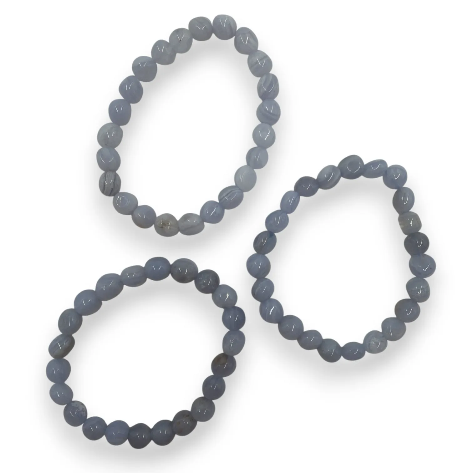 Blue lace agaat armband 6x8mm - Image 2