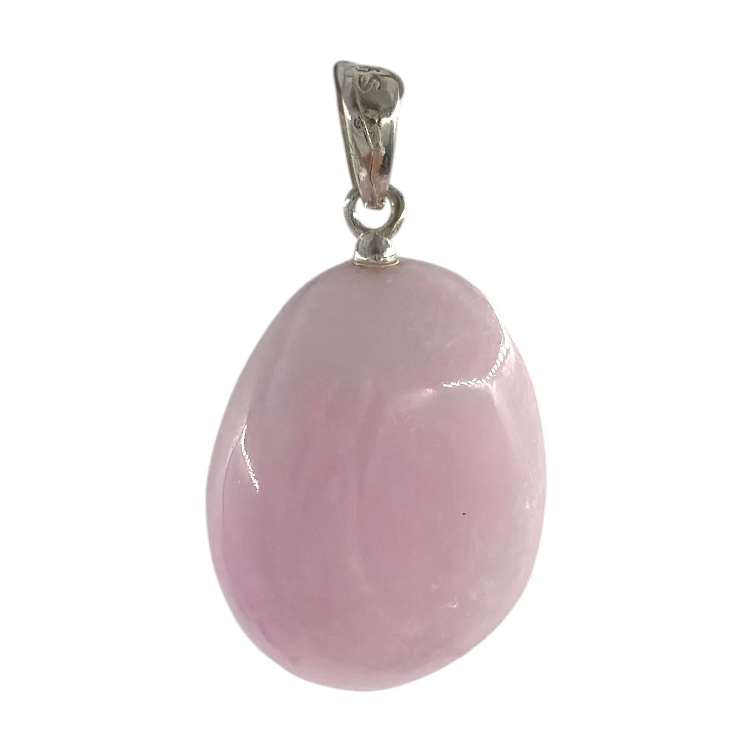 Roze aragoniet hanger zilver