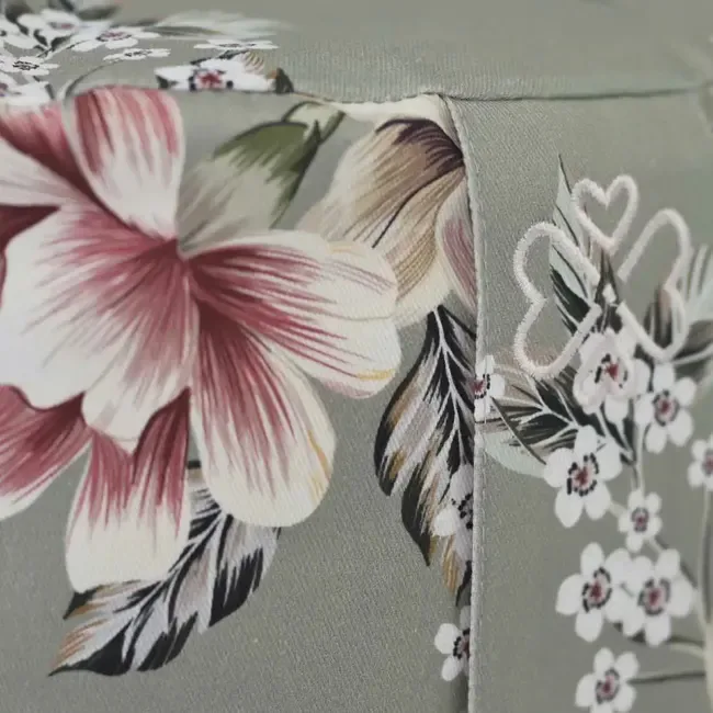 Meditatiekussen Rond – Katoen & Boekweitvulling – Vintage Flowers - Afbeelding 2
