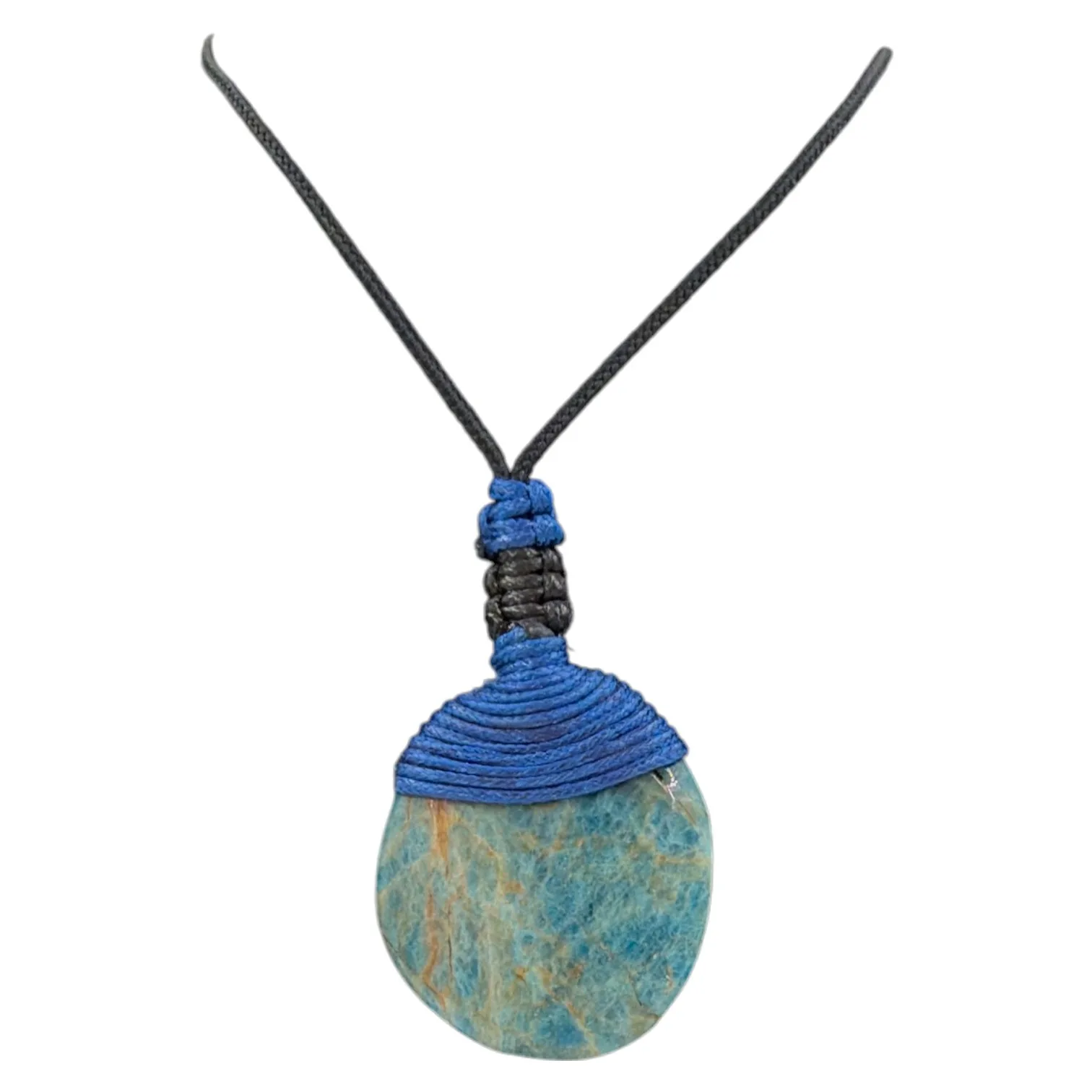 Amulet ketting blauwe apatiet