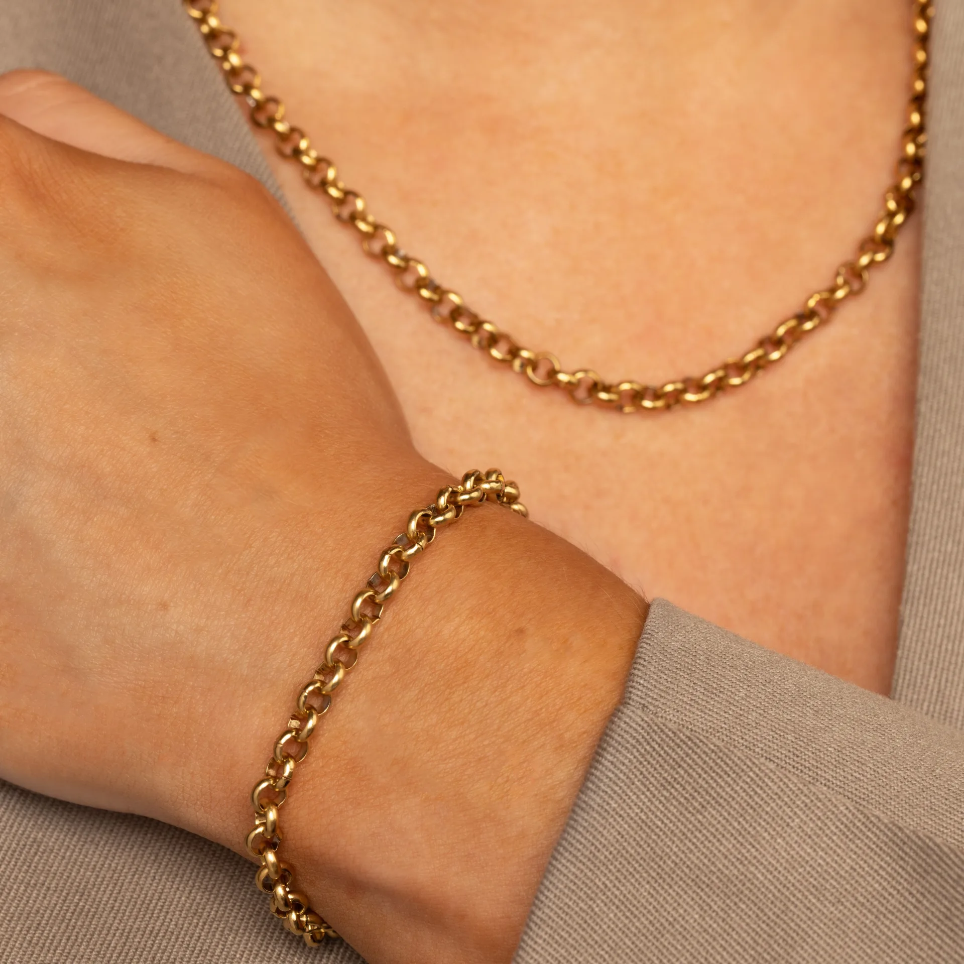 Schakelketting - 43 cm - Goud - Image 3