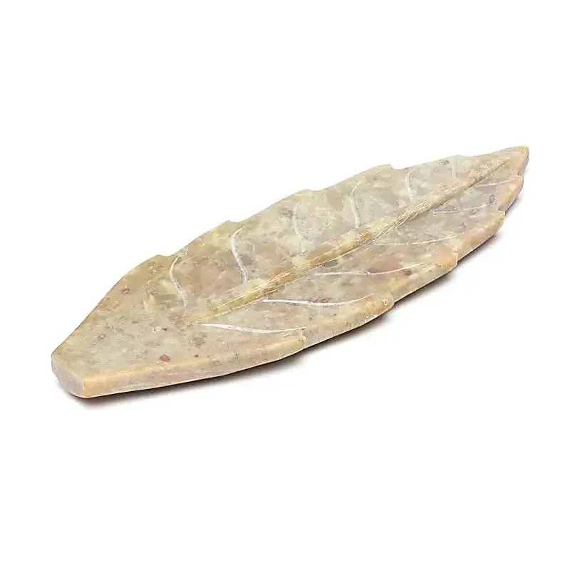 Wierookhouder Blad van Zeepsteen – 25 cm - Image 3