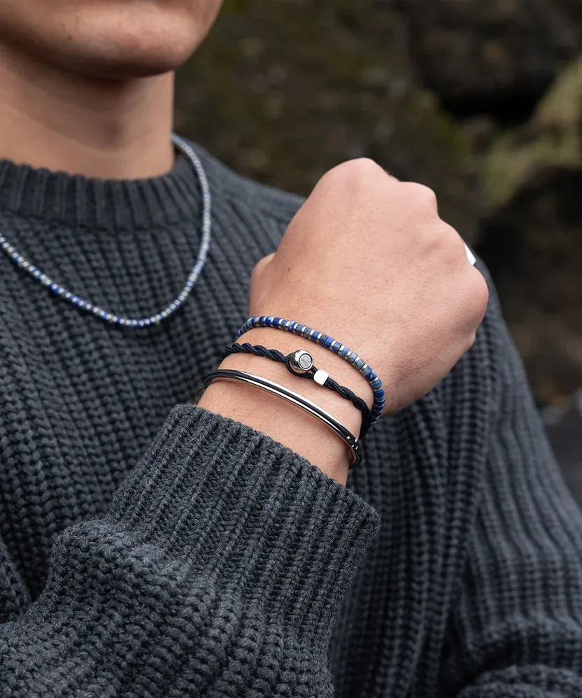 Pig & Hen - Armband - Navarch CLSD Navy | Silver - Afbeelding 3