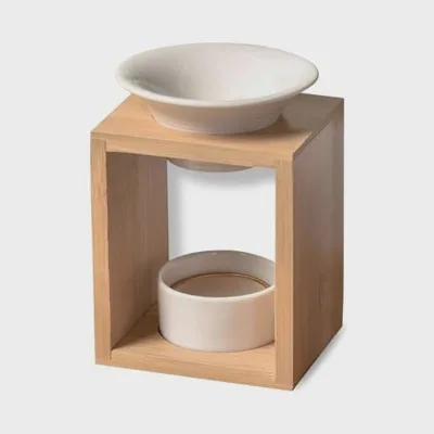 Arina Luxury Aroma Burner - Bamboo & Ceramic, 55 ml